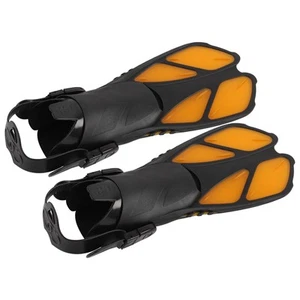 (MD) 2pcs Verstellbare Schnorchelfinnen Soft TPR Open Heel Long Diving Flip FO - Bild 1 von 22