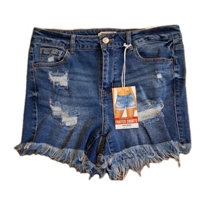 Pantalones Cortos Para Mujer Cera Jean Destructed Talla 1XL 16-18 NUEVOS CON ETIQUETAS - Imagen 1 de 4