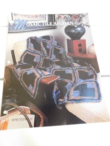 CROCHET Annie Afghan Quilt Club “Mosaic Tile” Pattern Pamphlet Free Ship - Picture 1 of 3