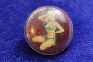 Vintage Pinup Girl Gear Shift Knob Handle Accessory AMC Mopar GM Chevy Ford Olds - Picture 1 of 6