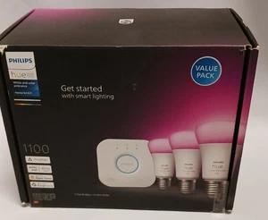 Philips Hue White and Color Ambiance Starter Kit E27 (2 Lampen + Bridge) - Bild 1 von 3