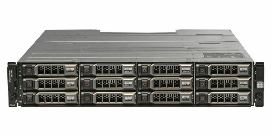 Storage Array Dell PowerVault MD3200 12x3.5" 2x SAS Controller 2x PSU rails - Image 1 of 1