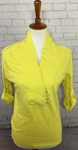 Ann Taylor Women's Small Yellow V-neck Cashmere Blend sweater - Picture 1 of 8