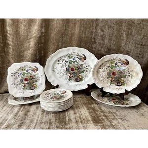 1950s Royal Doulton Hampshire Dinnerware China Plate Set D-6141 FREE SHIPPING - Picture 1 of 12