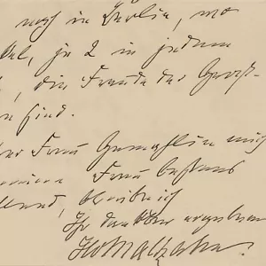 Autograph Maltzahn Helmuth von Brief Otto Aufsess Ahnenforschung Gültz 1896 - Bild 1 von 9