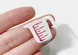 Tiny Measuring Cup Iron On Patch Badge Cooking Baking - Picture 1 of 2