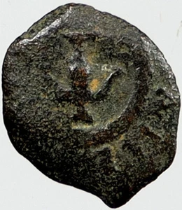 80BC Antiguo Ácaro Bíblico de la Viuda Alejandro Janneo Moneda HENDIN 1152 i120642 - Imagen 1 de 3