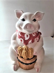 Schwein mit rotem Schal und Eimer Mais Keksdose Primark International Limited - Bild 1 von 9