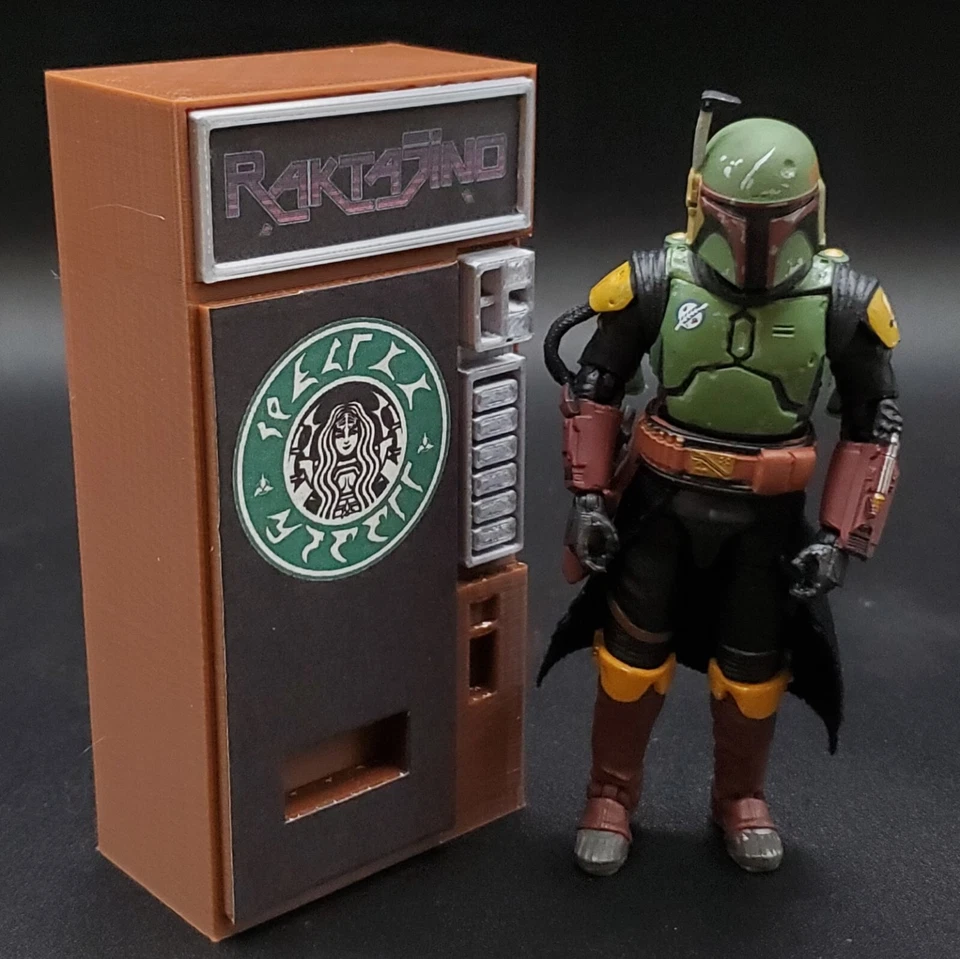 CUSTOM STAR TREK RAKTAJINO VENDING MACHINE 3.75" FIGURE DIORAMA STAR WARS (G50) - Image 1 of 1
