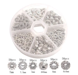 300PCS /Box Antiqued Metal Mix Styles Bali Daisy Spacer Beads for Jewelry Making - Picture 1 of 5