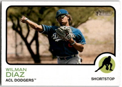 2022 Topps Heritage Minor League #219 Wilman Diaz ACL Dodgers High Number SP - Image 1 of 2