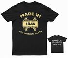 Made In 1946 All Original Parts Birthday T-Shirt 77 Seventy-seven years Old 77th