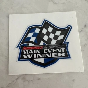 Irwindale Speedway Main Event Gewinner Aufkleber Sticker Werbung Sammlerstück - Bild 1 von 3