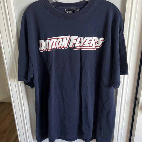 NCAA College - Dayton Flyers - Men's Graphic T-Shirt Top - XL Navy Red Cover