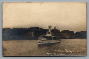 RPPC postal vapor barco paquete Alkmaar Koog a/d (aan de) barco Zaan Holanda - Imagen 1 de 2