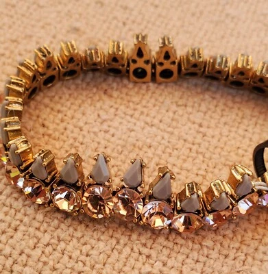 ¡Pulsera elástica de piedra gris y rosa J.Crew!  ¡NUEVO CON ETIQUETAS!  Venta al por menor $29,50 Foto 1 de 3