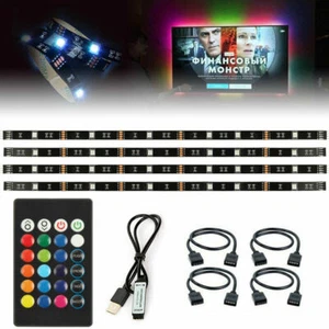 4 X 50CM USB TV Computer Backlight 5V LED Strip Lighting 5050 RGB Light Strip - Picture 1 of 11