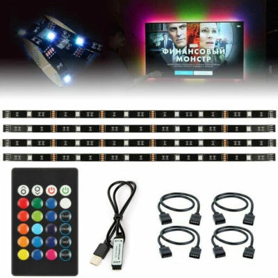 4 X 50CM USB TV Computer Backlight 5V LED Strip Lighting 5050 RGB Light Strip - Image 1 of 4