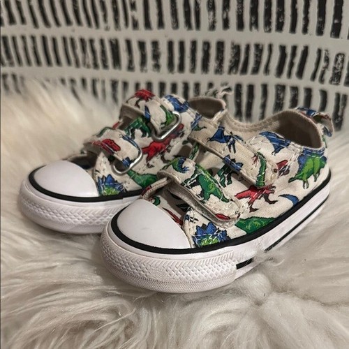 Sneakers basse bambino Converse All Stars stampa dinosauro taglia 4C scarpe bambino