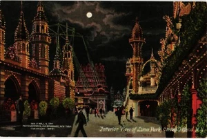 Postal antigua de Estados Unidos Luna Park Coney Island, Nueva York (672) - Imagen 1 de 2
