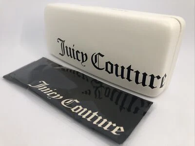 NEW Juicy Couture Hard Eyeglass Clamshell Case With Microfiber Cleaning Cloth