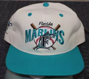 De colección Florida Marlins #1 Ropa Sombrero Gorra Snapback Marfil Talla Única Hecho en EE. UU. - Imagen 1 de 10