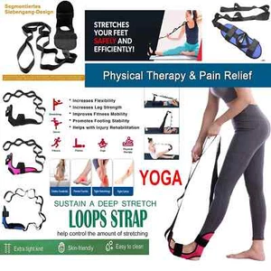 Yoga Flexibility Stretch Band Leg Fascia Stretcher Strap Gym Trainer Ballet UK - Picture 1 of 4