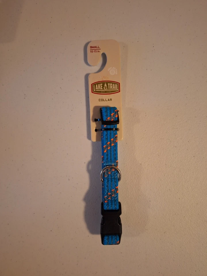 Lake & Trail Dog Collar blue ~ Size Small 5/8" X 10-15" - Image 1 of 1