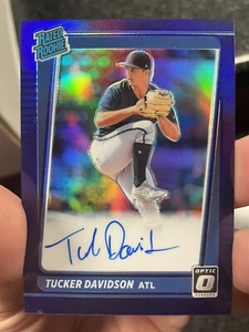 Tucker Davidson 2021 Optic Purple Rated Rookie On Card Auto #48/150 RRS-TD 🔥⚾️ - Picture 1 of 2