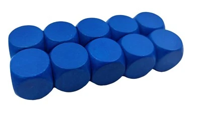 40 Blue Wooden Dices Dice Cube Cubes Game Wood Six Sided 2 cm - Image 1 of 4