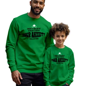 Mens Kids Anxiety Quote Mental Health Awareness Sweatshirt Jumper Emotional #MHA - Picture 1 of 29