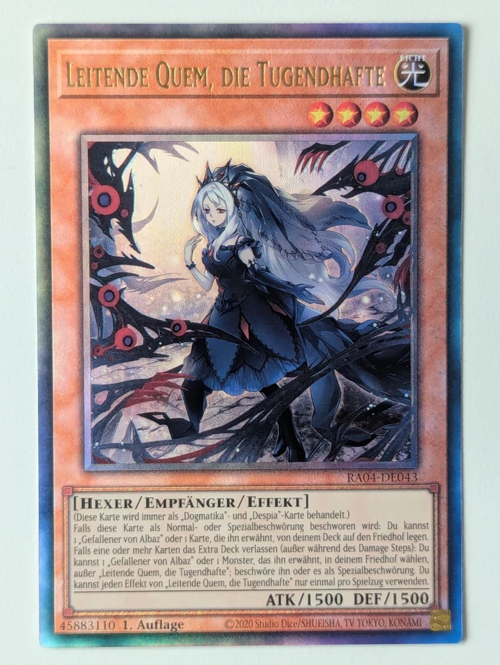 Leitende Quem, die Tugendhafte RA04-DE043 Ultimate Rare DE NM YUGIOH - Bild 1 von 1