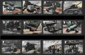 GIBRALTAR 2018 CANNONS SC#1655-66 CV$27.00/FV ~£10.00 (ten !!!) MNH MILITARY - Picture 1 of 1