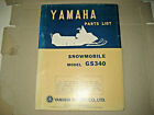 Yamaha GS 340 Parts & Assembly Manuals 1975