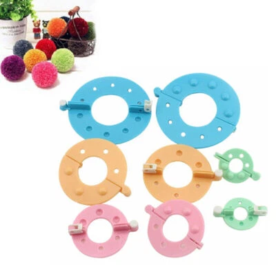 8 Stk. Pompon Maker Bommel Macher Set Pom Pom Maker Clover Schablone - Bild 1 von 4