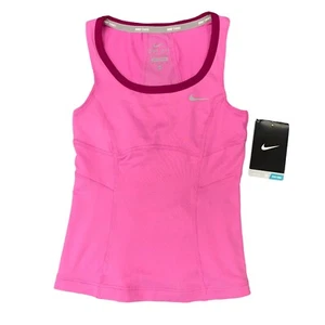Nike Tennis Tank Top Girls Youth XS Extra Small Candy Pink Boarder Stretch Shirt - Picture 1 of 9