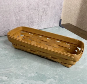 Vintage 2004 Longaberger small cracker bread basket 11" x 5" - Picture 1 of 6