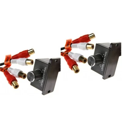 Set of 2 Volume Control Inline Aux Knob Car Stereo Amplifier Speaker - Image 1 of 4