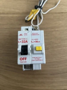 Bill 32 Amp Type C RCBO 30mA Circuit Breaker MEM Memshield 1 T321CR M9 - Picture 1 of 3