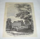1877 magazine engraving ~ KENSINGTON PALACE London ~ Queen Victoria's birthplace