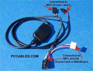 MPC4 to 2-MPC4 Splitter CDROM DVD Cable with CIRCUIT - Picture 1 of 1