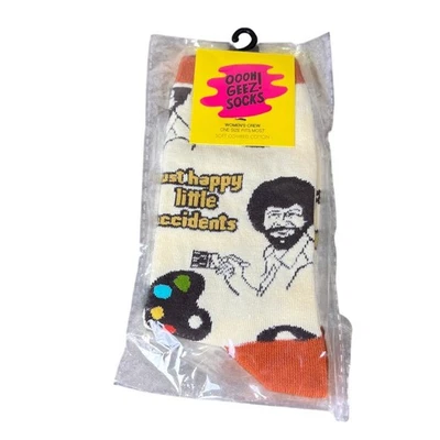 Ooh Geez! Calcetines Bob Ross para mujer talla única nuevos con etiquetas Foto 1 de 4