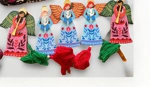 5 Weihnachten Noel Urlaub Holz Engel Quasten Kultur Bunt Urlaub Ashland - Bild 1 von 5