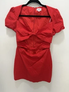 Superdown Laila Red Cutout Bow Mini Dress – Size L - Picture 1 of 11