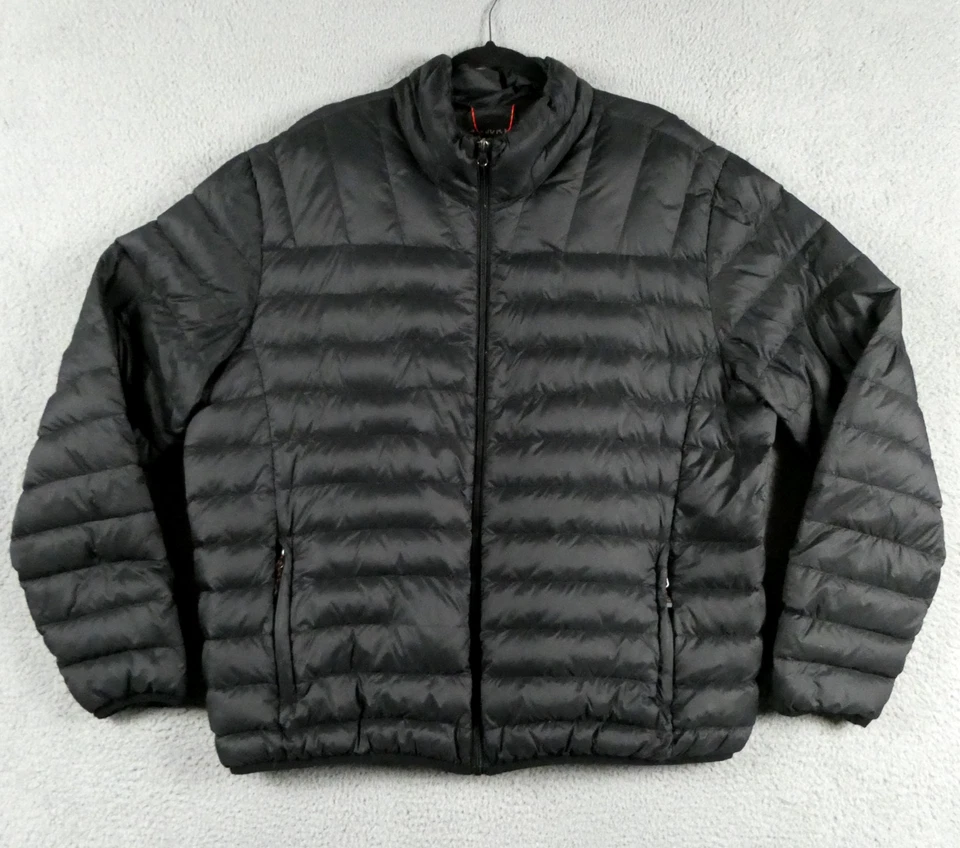 Hawke & Co Jacket Mens XXL Black Down Puffer Performance Zip Pockets 80/20 Warm - Image 1 of 4
