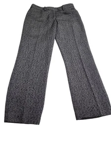 Talbots Hampshire Ankle Pant Herringbone Nubby Wool Blend Black White 6 F5.1 - Picture 1 of 11