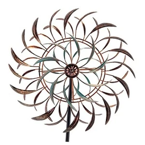 Large Outdoor Metal Wind Spinners, 360 Degrees Swivel Wind Sculpture Yard Art - Picture 1 of 7