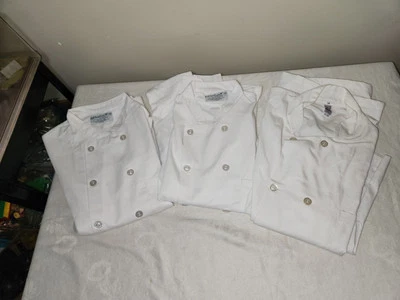 Kitchen Basix by Pinnacle Chef Jacket Lot of 2 Size 52 XL Plus ECM Size 56 XL - Image 1 of 4