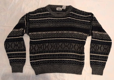 Vtg Kmart Sears 90s Knit Multi Colored Sweater Grandpa Style Size Medium Acrylic - Image 1 of 4