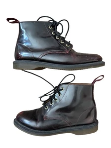 Dr Martens Emmeline Burgund Leder Stiefel Größe US 7 UK 5 - Bild 1 von 5